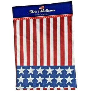 American Flag Patriotic 4th Of July Table Runner 13x72" Indoor Outdoor Beach